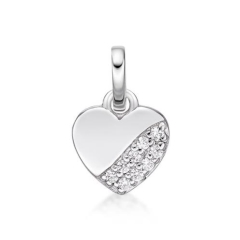 2 ROW HEART, PENDANT