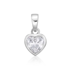 HEART WHITE CZ 6mm