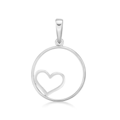 HEART IN CIRCLE PENDANT