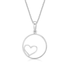 HEART IN CIRCLE PENDANT