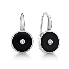 RD ONYX SHP HOOK EARRING