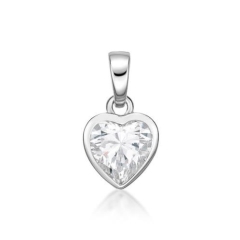 7mm WHT R/O HEART PEND