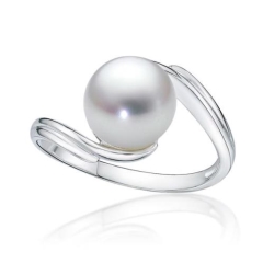 8mm BUTTON PEARL RING