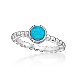  BUBBLE RING MIT SYN. OPAL
