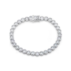4mm TENNIS B'L WHT BEZEL, 18cm