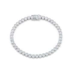 3mm TENNIS B'L WHT BEZEL, 19cm