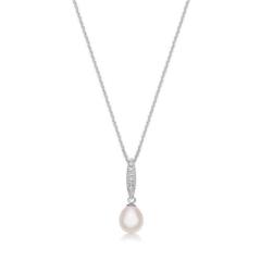 DANGLE,FW.8mm 6x 1mm. WHT with CHAIN