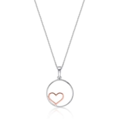 RGP HEART IN CIRCLE PENDANT with CHAIN